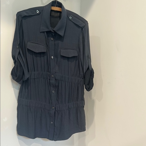 Richard Chai Love slate cargo tab sleeve button from Mini Dress 6 - Picture 8 of 8